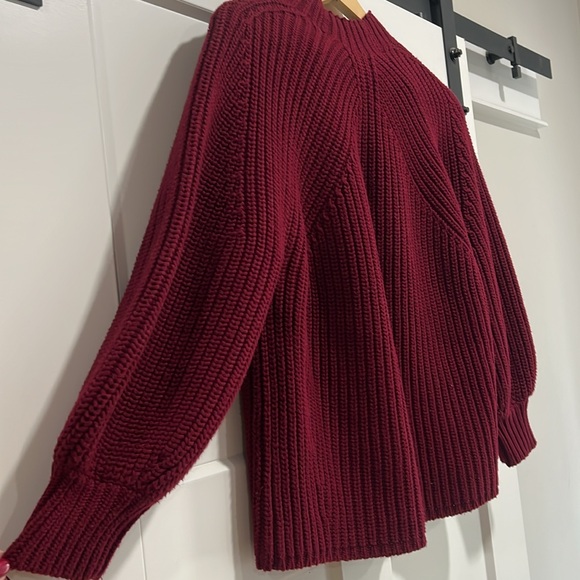 APIECE APART
MEREL FUNNEL NECK CROP SWEATER - BERRY - Picture 5 of 8